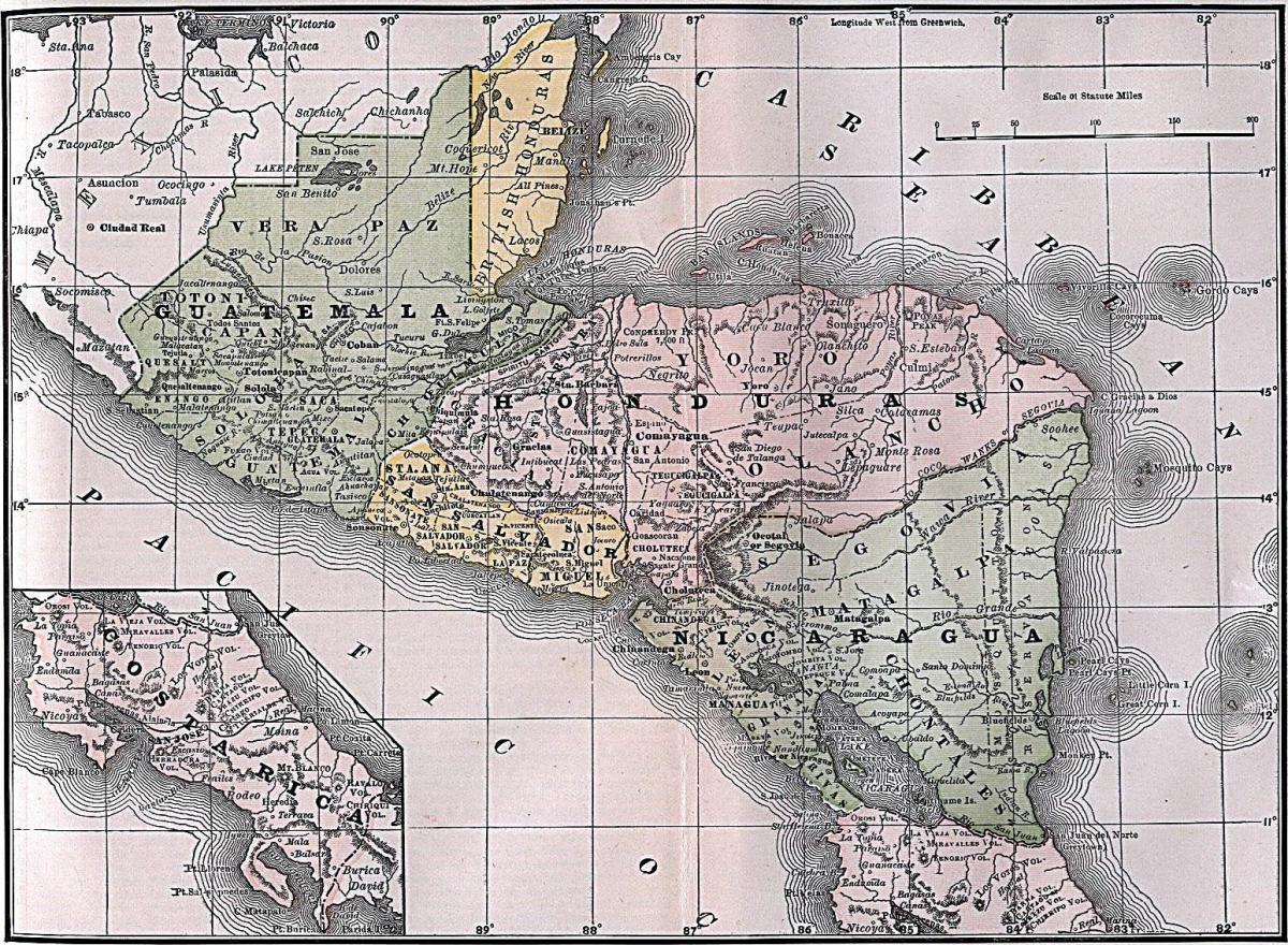 карта британски Хондурас