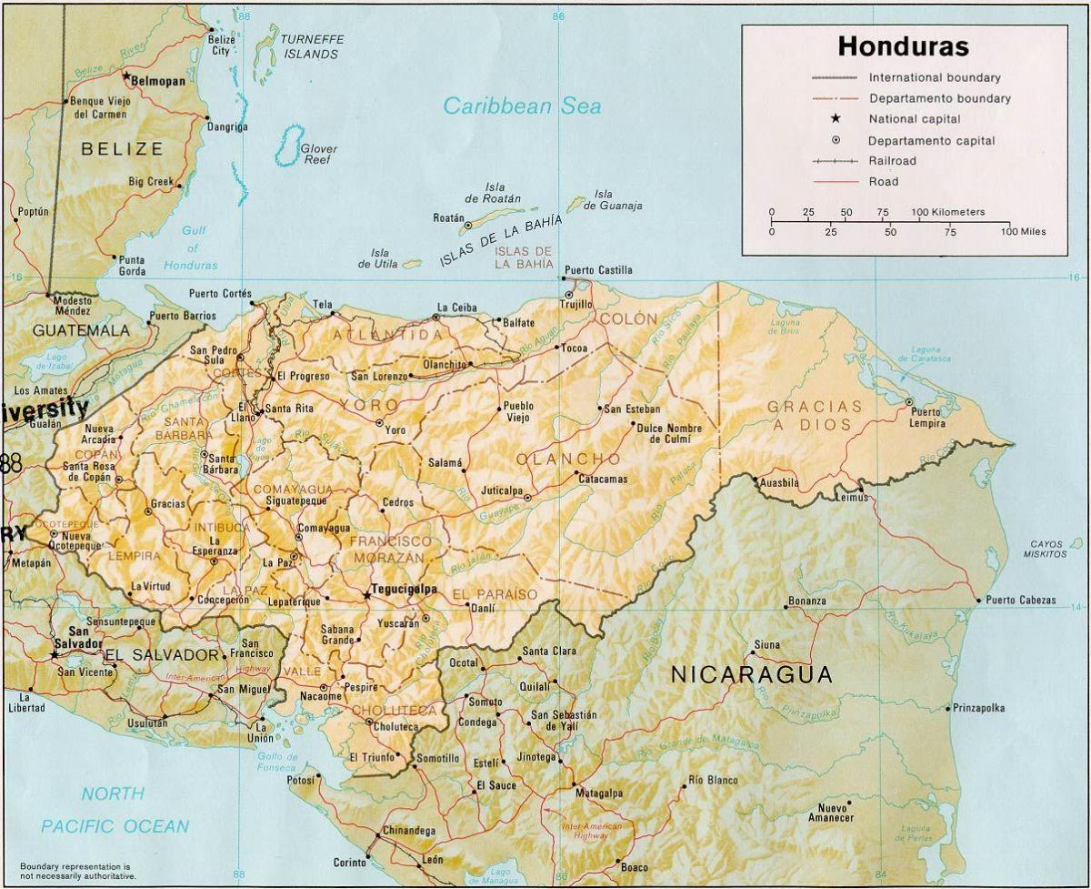 залив острва роатан Хондурас мапи