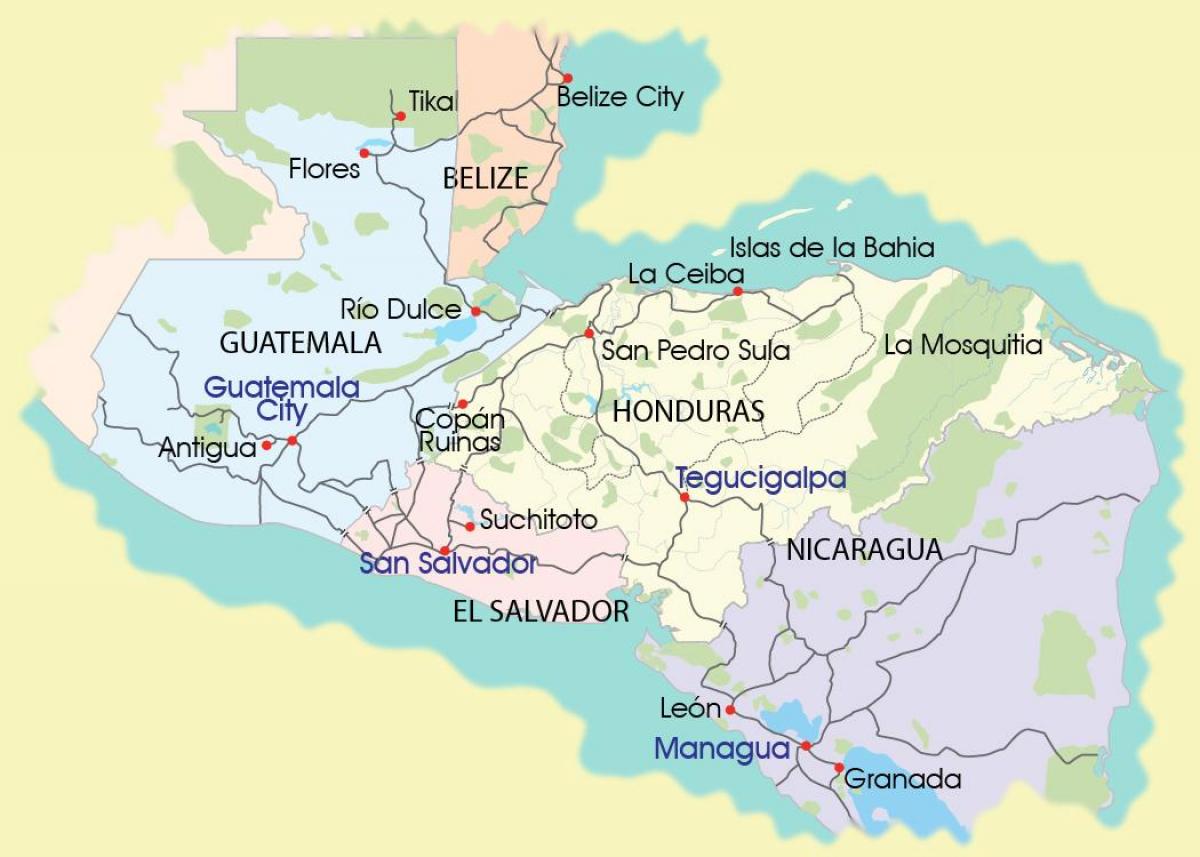 карта москитии Хондурас