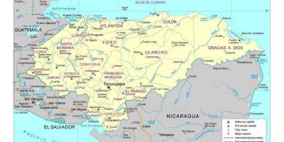 Детаљна мапа Хондураса