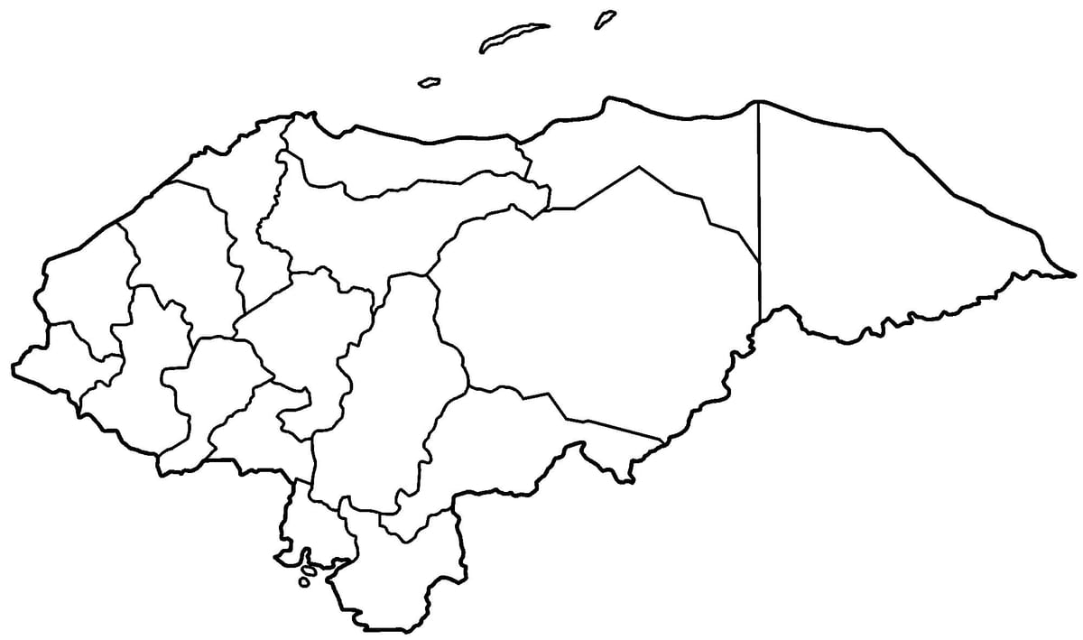 карта празна мапа Хондураса