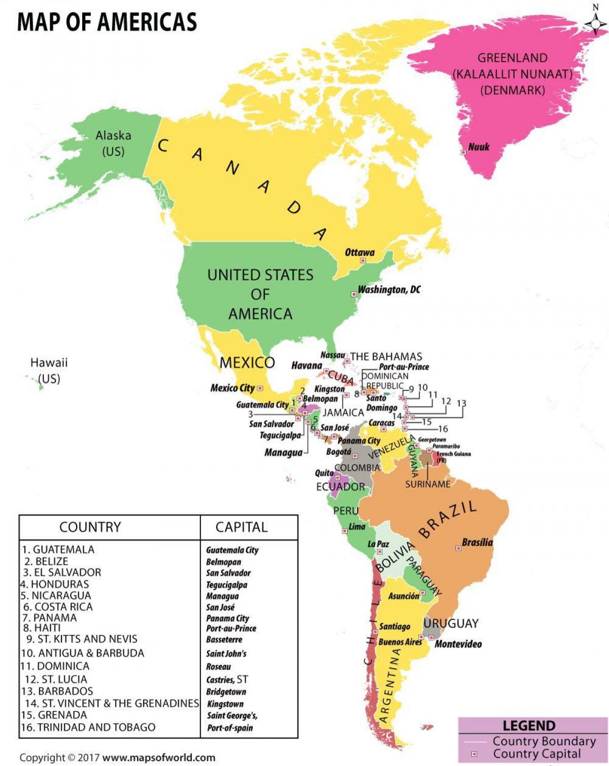 карта Хондурас Јужна Америка