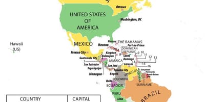Карта Хондурас Јужна Америка