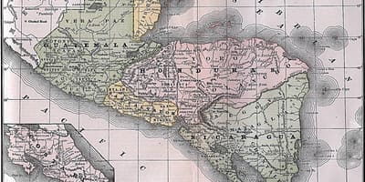 Карта британски Хондурас