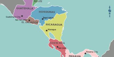 Карта Хондураса мапи Централне Америке